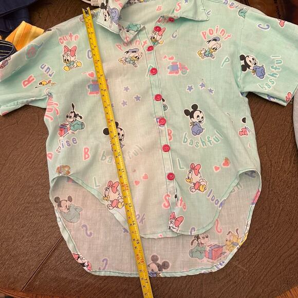 Vintage Disney Babies‎ Mickey Mouse Pluto Plaid Button Down Shirt Size 4T - Picture 7 of 7